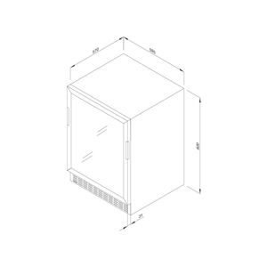 Tủ rượu đứng độc lập hoặc âm tủ Malloca MWC-46BG